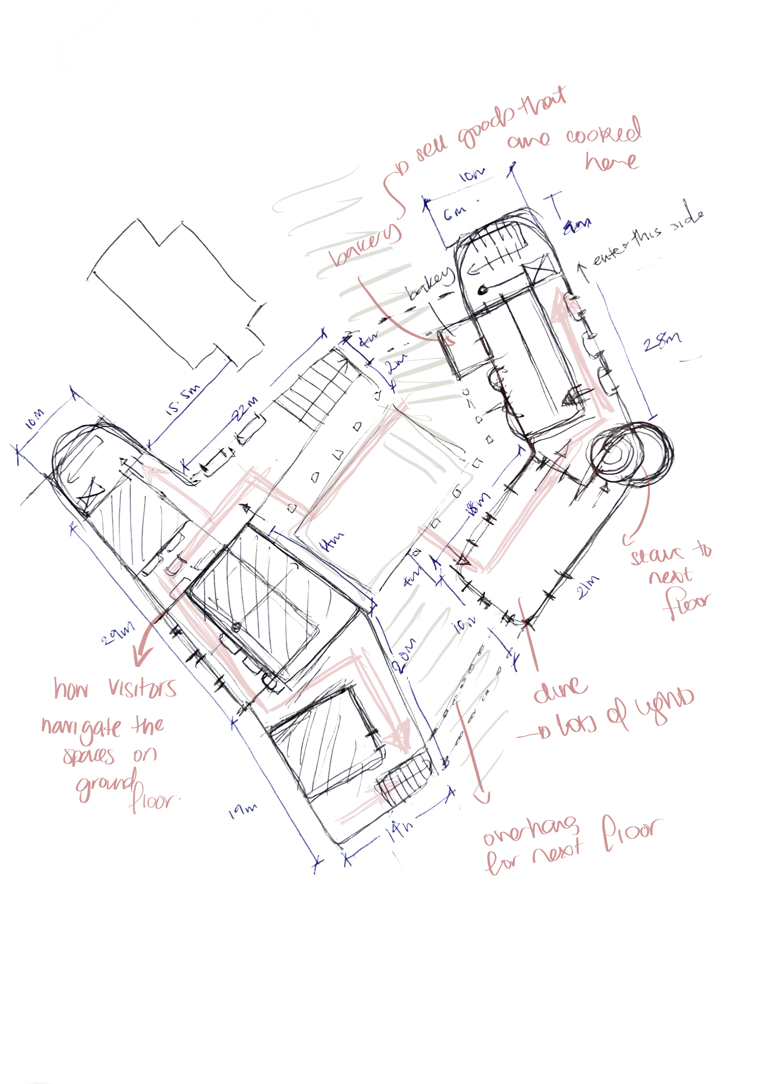 Tafaddal — ground floor circulation study
